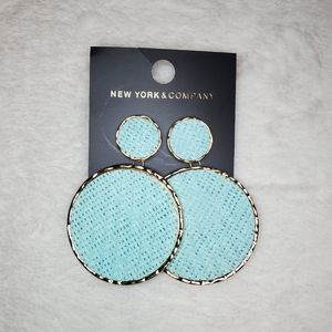 Baby Blue Woven Drop Earrings